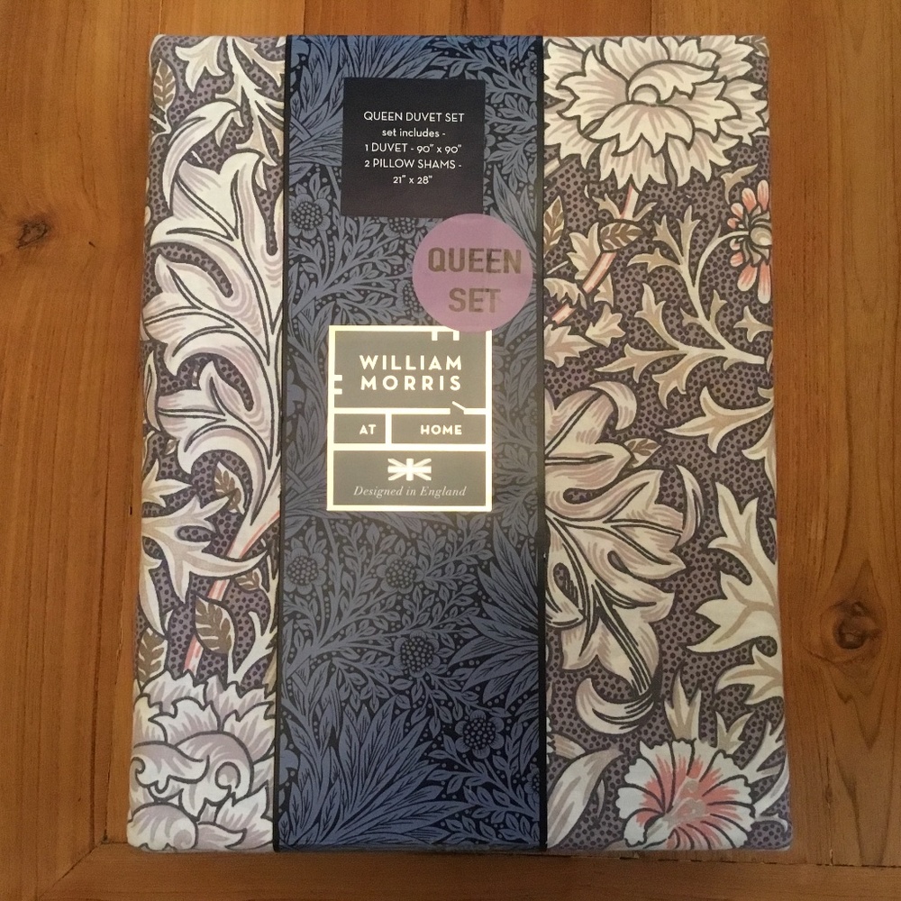 William Morris Queen Duvet Set ‘Double Bough’ Heather